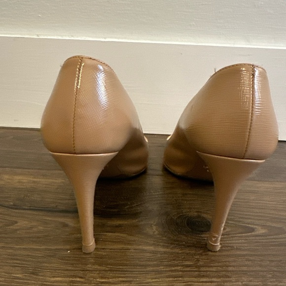 Prada Patent Leather Nude Pumps Size 37 85MM - Picture 4 of 9